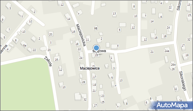 Zabrzeg, Maciejowicka, 13, mapa Zabrzeg