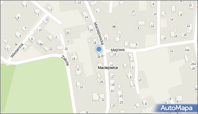 Zabrzeg, Maciejowicka, 24, mapa Zabrzeg