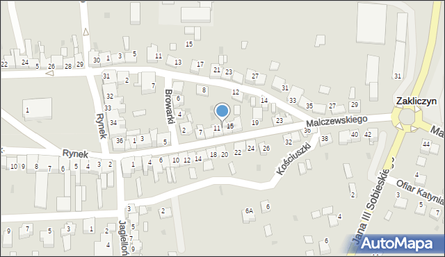 Zakliczyn, Malczewskiego Jacka, 13, mapa Zakliczyn