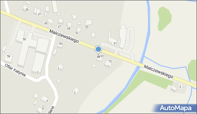 Zakliczyn, Malczewskiego Jacka, 68, mapa Zakliczyn
