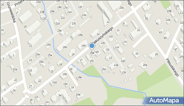 Zakopane, Makuszyńskiego Kornela, 15a, mapa Zakopanego