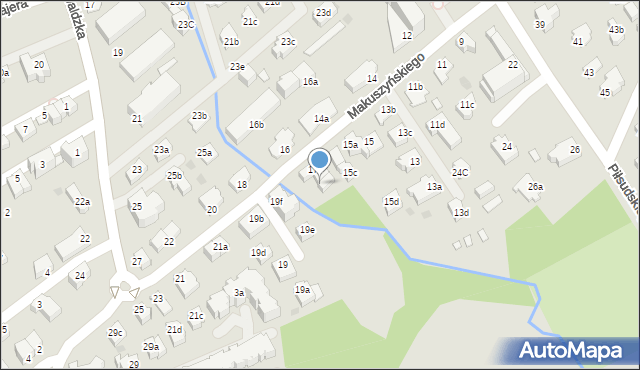 Zakopane, Makuszyńskiego Kornela, 17a, mapa Zakopanego