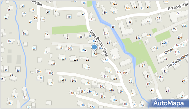 Zakopane, Małe Żywczańskie, 10d, mapa Zakopanego