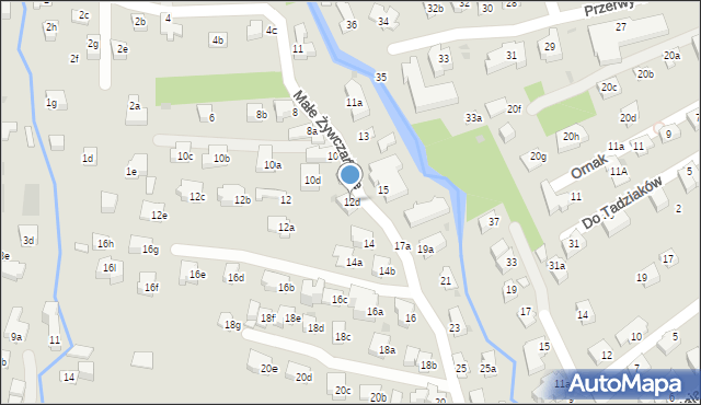 Zakopane, Małe Żywczańskie, 12d, mapa Zakopanego