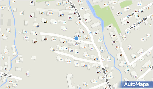 Zakopane, Małe Żywczańskie, 16c, mapa Zakopanego