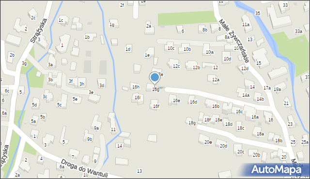 Zakopane, Małe Żywczańskie, 16g, mapa Zakopanego