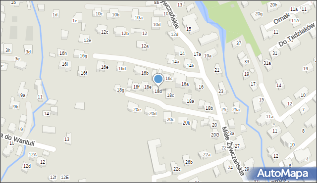 Zakopane, Małe Żywczańskie, 18d, mapa Zakopanego