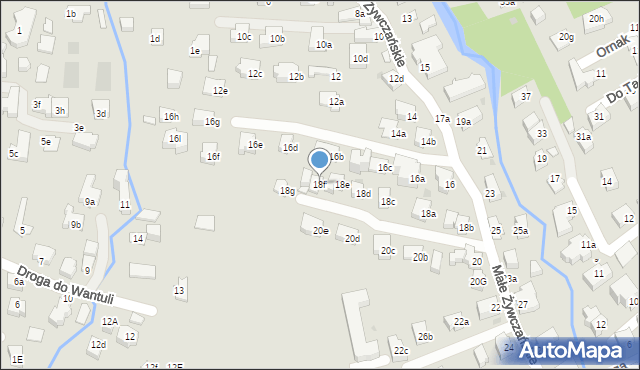 Zakopane, Małe Żywczańskie, 18f, mapa Zakopanego