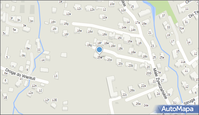 Zakopane, Małe Żywczańskie, 20e, mapa Zakopanego