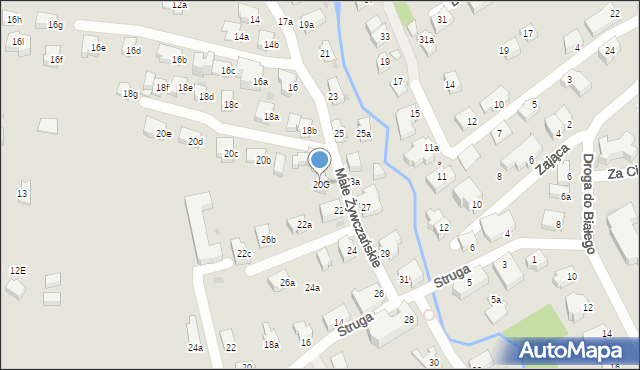 Zakopane, Małe Żywczańskie, 20G, mapa Zakopanego