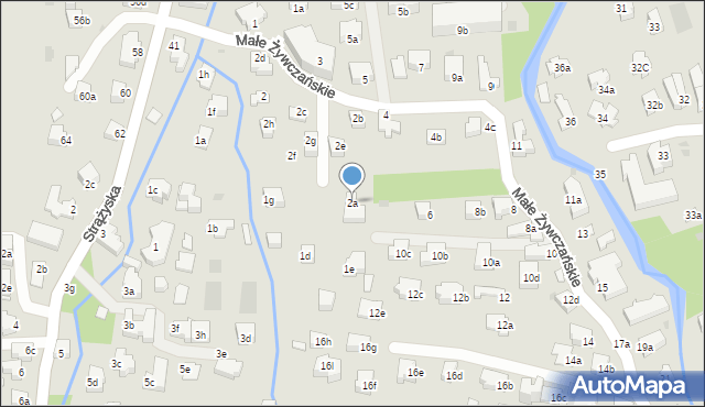 Zakopane, Małe Żywczańskie, 2a, mapa Zakopanego