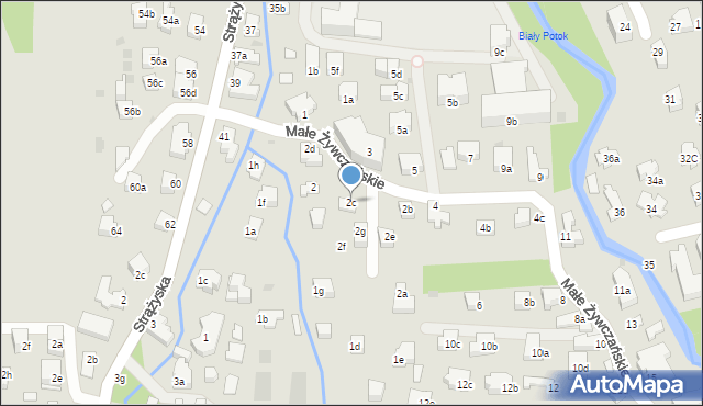 Zakopane, Małe Żywczańskie, 2c, mapa Zakopanego