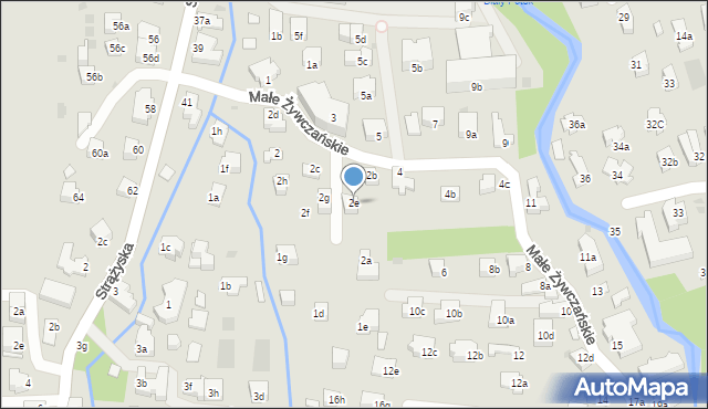 Zakopane, Małe Żywczańskie, 2e, mapa Zakopanego