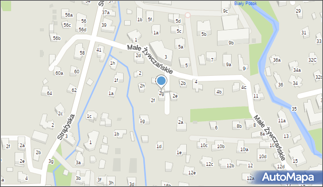 Zakopane, Małe Żywczańskie, 2g, mapa Zakopanego