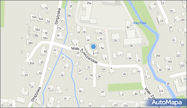 Zakopane, Małe Żywczańskie, 3, mapa Zakopanego