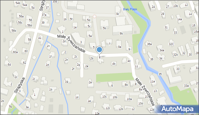 Zakopane, Małe Żywczańskie, 4, mapa Zakopanego