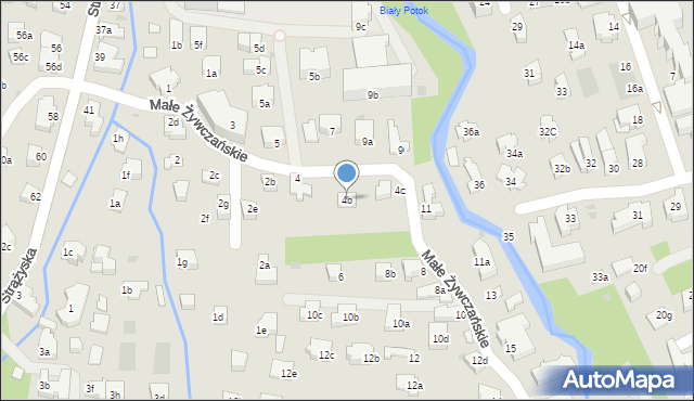 Zakopane, Małe Żywczańskie, 4b, mapa Zakopanego