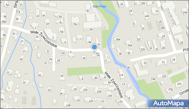 Zakopane, Małe Żywczańskie, 4d, mapa Zakopanego