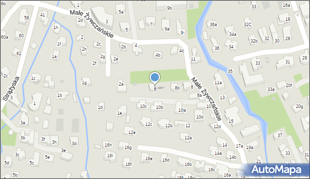 Zakopane, Małe Żywczańskie, 6, mapa Zakopanego