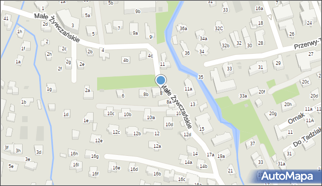 Zakopane, Małe Żywczańskie, 8, mapa Zakopanego