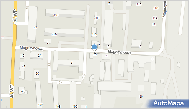 Zambrów, Magazynowa, 2B, mapa Zambrów