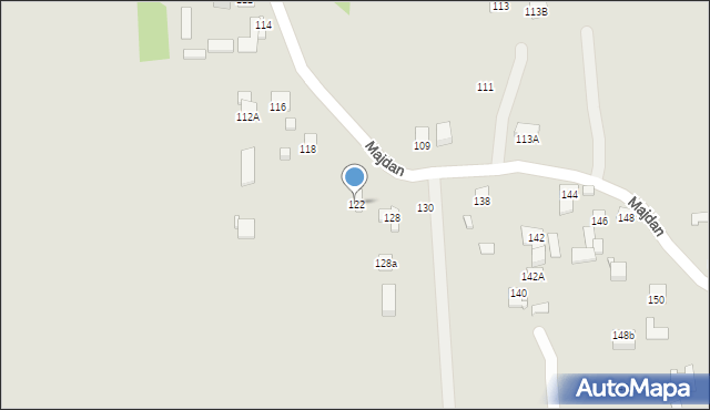 Zamość, Majdan, 122, mapa Zamościa