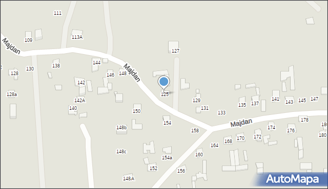 Zamość, Majdan, 125, mapa Zamościa