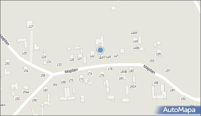 Zamość, Majdan, 143, mapa Zamościa