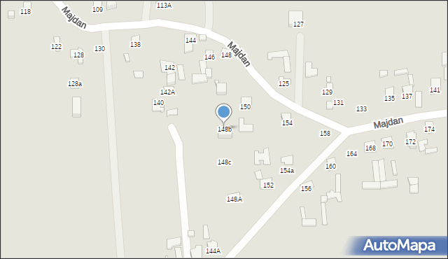 Zamość, Majdan, 148b, mapa Zamościa