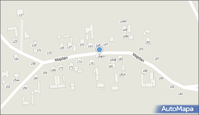 Zamość, Majdan, 178, mapa Zamościa