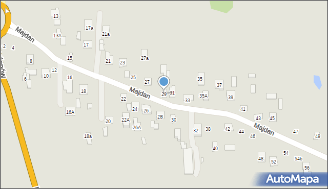 Zamość, Majdan, 29, mapa Zamościa