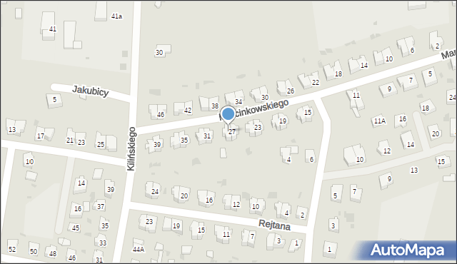 Żary, Marcinkowskiego, 29, mapa Żary