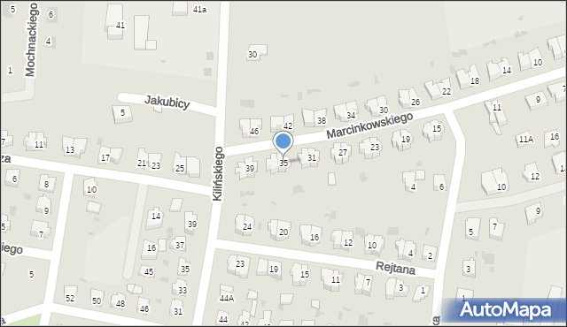 Żary, Marcinkowskiego, 35, mapa Żary