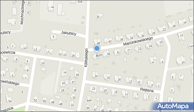 Żary, Marcinkowskiego, 39, mapa Żary