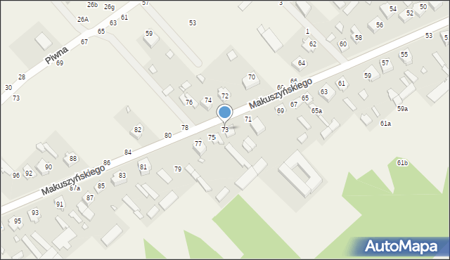 Zawady, Makuszyńskiego Kornela, 73, mapa Zawady