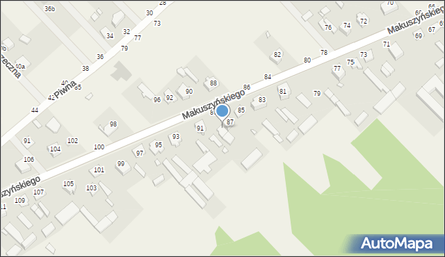 Zawady, Makuszyńskiego Kornela, 89, mapa Zawady
