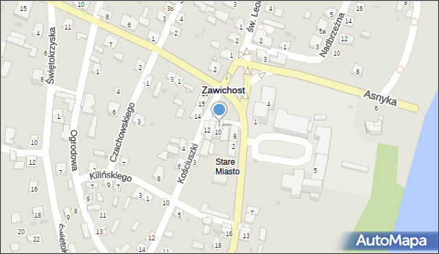 Zawichost, Mały Rynek, 11, mapa Zawichost