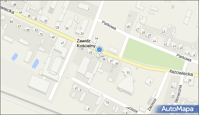 Zawidz Kościelny, Mazowiecka, 41, mapa Zawidz Kościelny