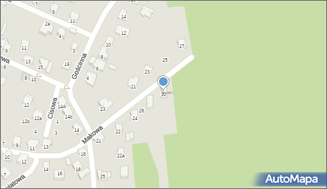 Zawiercie, Makowa, 30, mapa Zawiercie