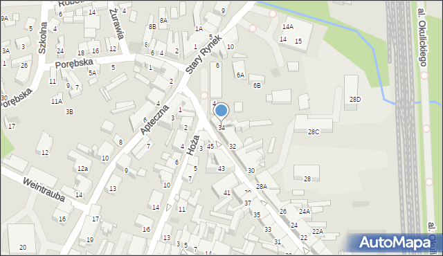 Zawiercie, Marszałkowska, 34, mapa Zawiercie