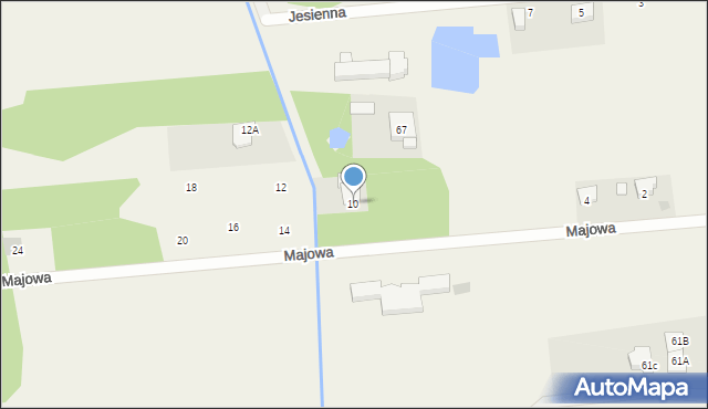 Żelechów, Majowa, 10, mapa Żelechów