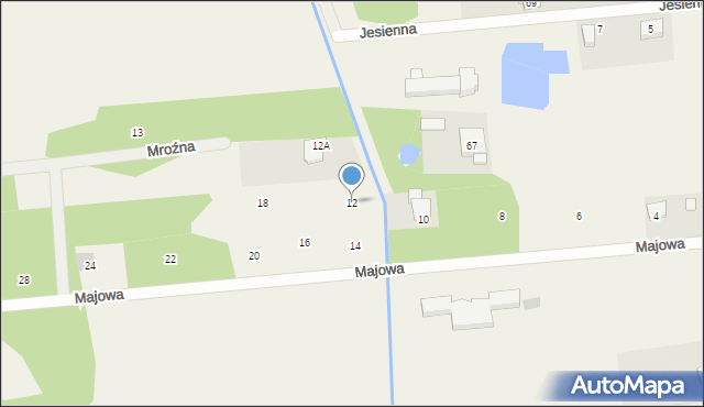 Żelechów, Majowa, 12, mapa Żelechów