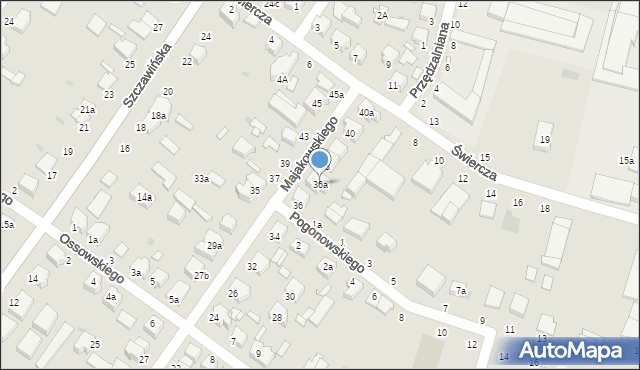 Zgierz, Majakowskiego Włodzimierza, 36a, mapa Zgierz