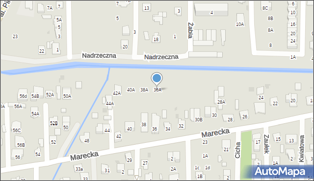 Zielonka, Marecka, 36A, mapa Zielonka