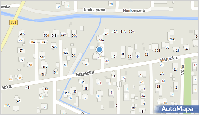 Zielonka, Marecka, 44, mapa Zielonka
