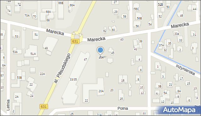 Zielonka, Marecka, 45A, mapa Zielonka
