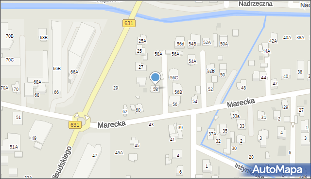 Zielonka, Marecka, 58, mapa Zielonka
