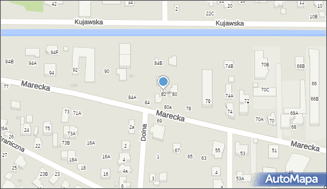 Zielonka, Marecka, 82, mapa Zielonka
