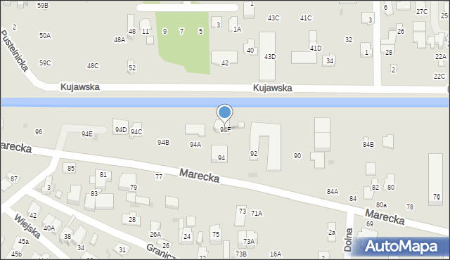 Zielonka, Marecka, 94F, mapa Zielonka