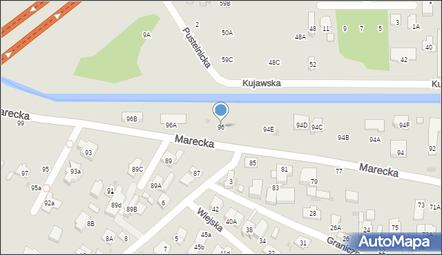 Zielonka, Marecka, 96, mapa Zielonka